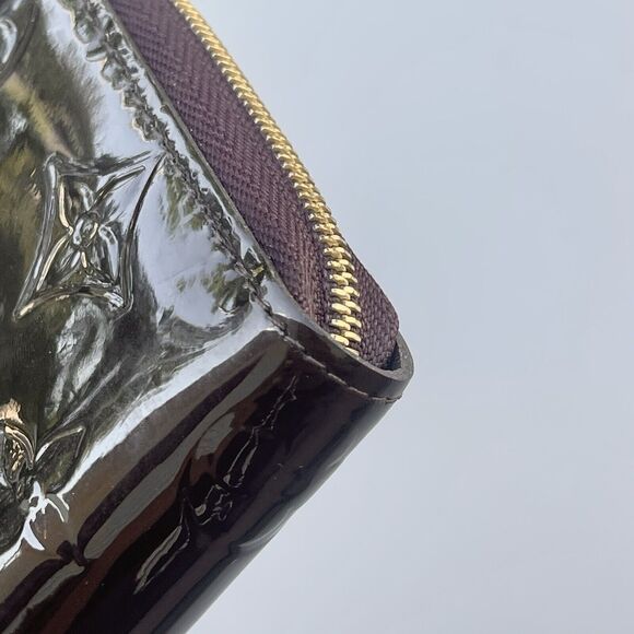 LOUIS VUITTON Amarante Vernis Zippy Coin Purse Card Wallet Purple - Picture 5 of 14